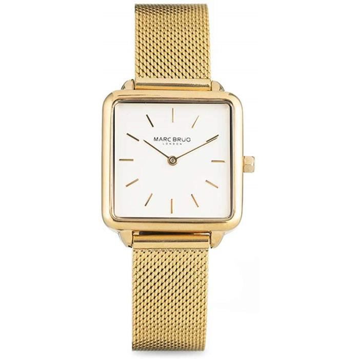 Montre femme dorée carrée clearance