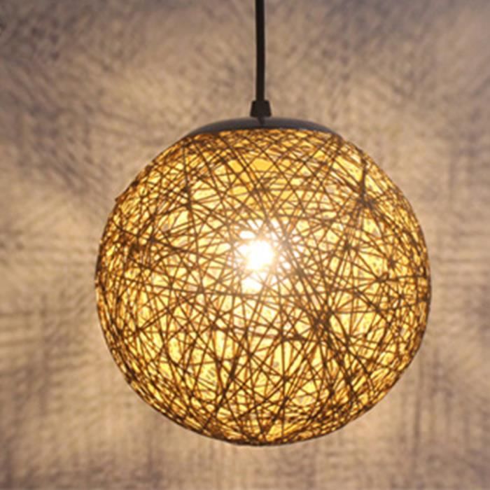 Lustre Suspension Luminaire Marron Moderne 20cm Abat Jour Boule Ronde Lustre Rotin Nordique Achat Vente Lustre Suspension Luminaire Soldes Sur Cdiscount Des Le 20 Janvier Cdiscount
