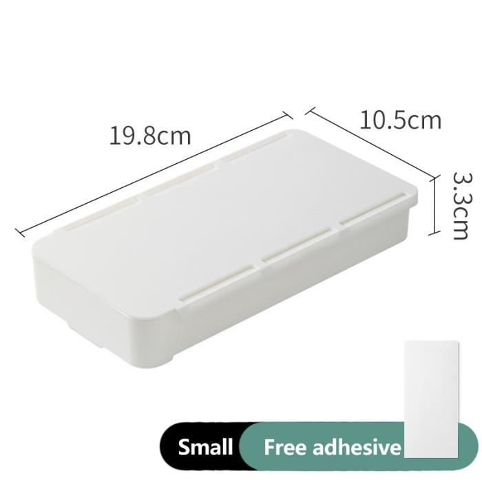 Tiroirs De Bureau Cachés 2PCS - Organisateur Adhésif Sous Table - Rangement Stylo, Téléphone - 20x17x7cm