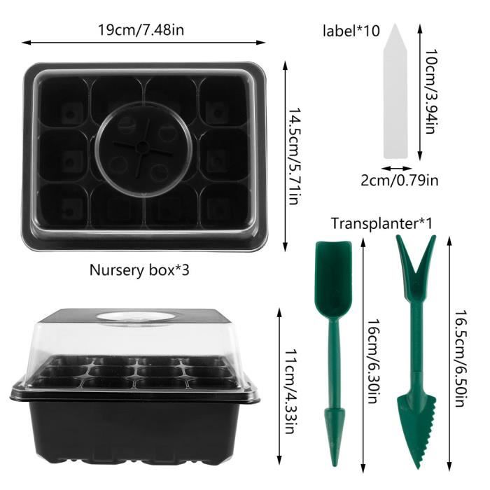 5 Plateaux De Semis 51x25cm - Réutilisables | Jardinage Hydroponique