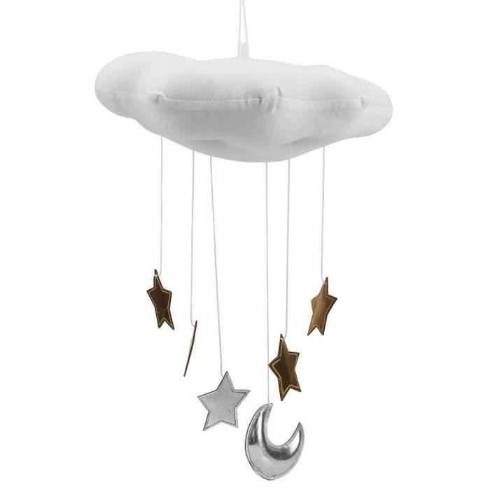 Estink Decoration Suspendue Pendentif Nuage Flottant Avec Lune Etoiles Lit Bebe Lit Chambre Tente De Jeu Suspendu Decoration Cdiscount Maison