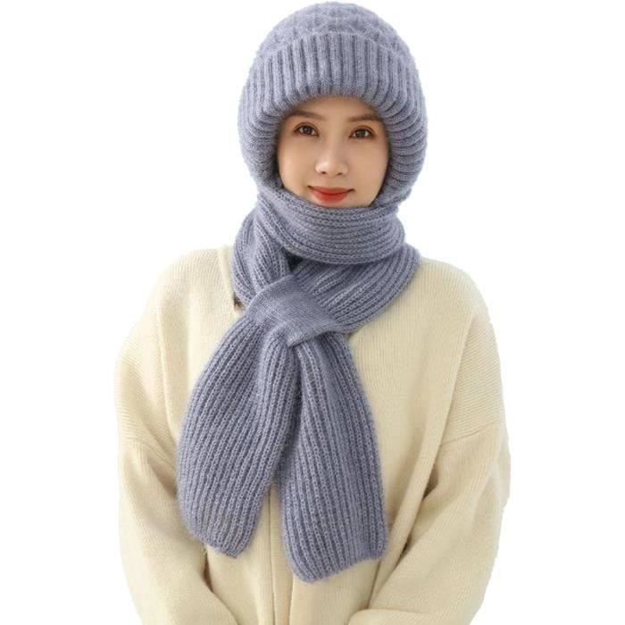 Meilleurs prix pour Coupe-vent avec protection auditive intégrée et bonnet tricot chaud pour l'hiver - Blanc