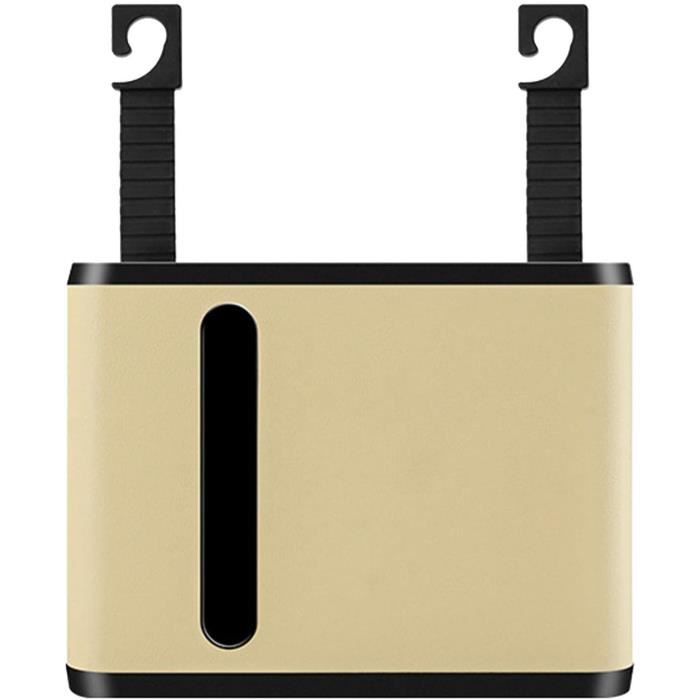 Lot De 2 Organisateurs De Siège Auto En Cuir Noir – Rangement Téléphone, Clés & Objets – Universel Voiture, SUV, Camion