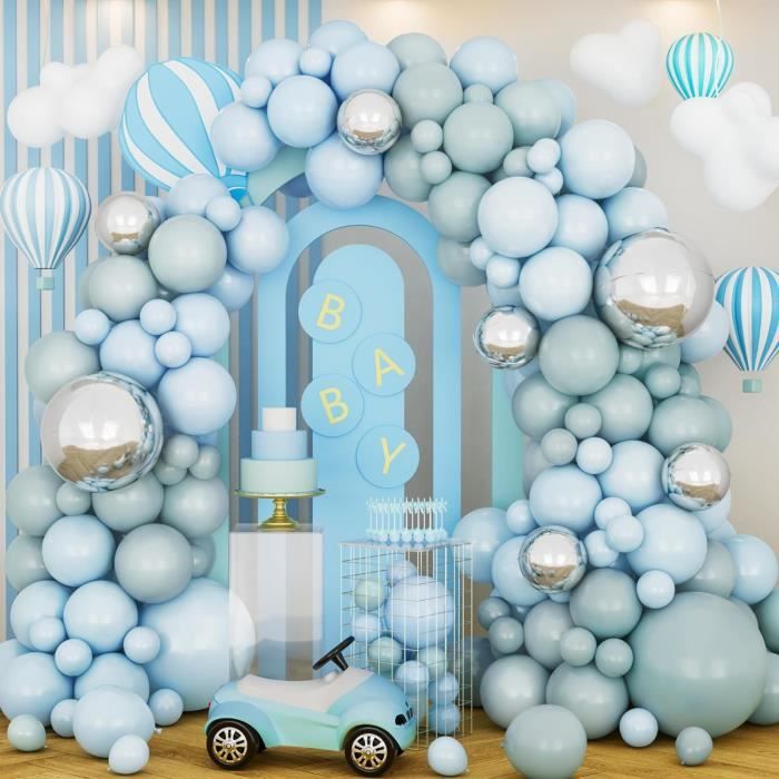 Kit Arche De Ballons Shiyou-Gender Reveal, Ballons Roses Et Bleus Neutres Sable Blanc Kit Guirlande De Ballons Pour Garçons Ou Filles Baby Shower Décorations De Fête D'Anniversaire Boho