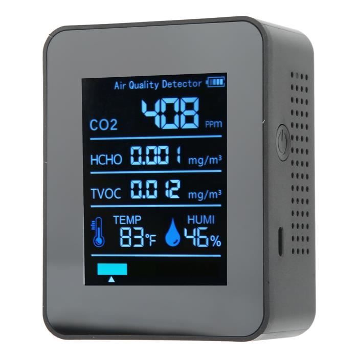 Détecteur De CO2 Et Qualité D'air - Moniteur TVOC En Temps Réel Avec écran Couleur - USB - Pour Maison, Bureau, école - 9