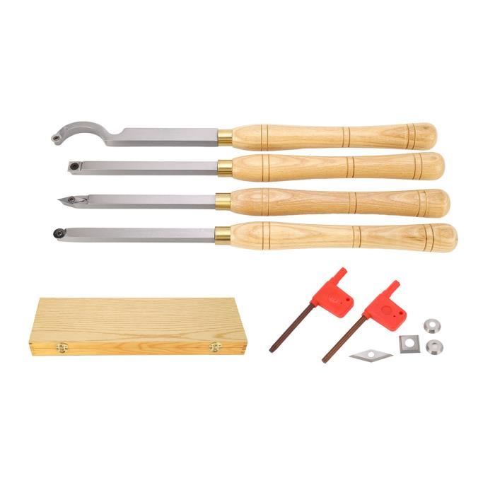 Kit Complet 21 Pièces Outils Tournage Métal Geevorks – Porte-outils 12mm, Inserts Carbure Indexables