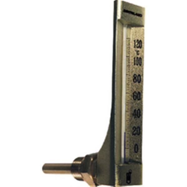 Thermomètre Monobloc équerre 150 Mm 1/2" (15/21) - 0 à 120° - Longueur