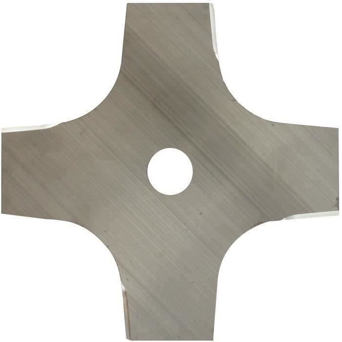 Lame 4 dents évidées adaptable pour débroussailleuse - Coupe de 230mm, alésage: 25,4mm, épaisseur: 1