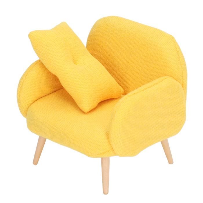 Siruishop Canapé de Maison de Poupée à l'Échelle 1/12 Déco Bricolage Accessoires de Jeu d'Imitation pour Salle de Bain de Poupée BJD Bleu