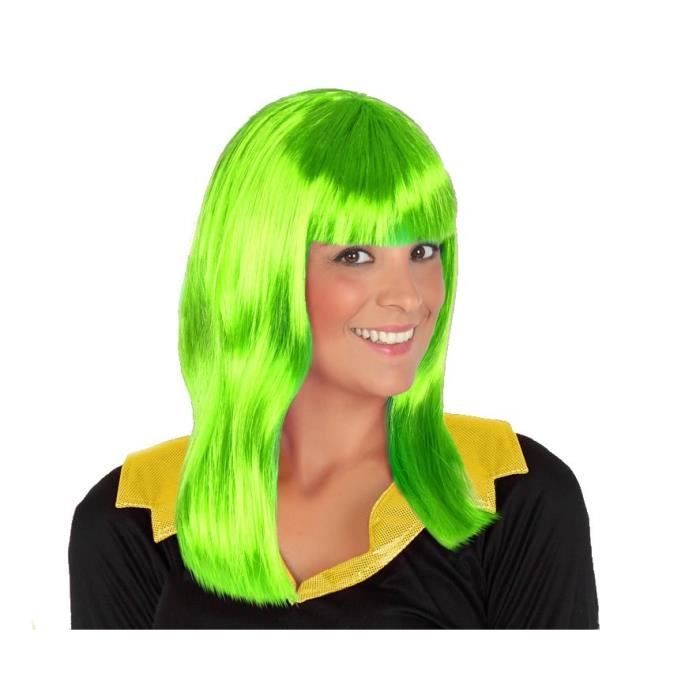 Perruque vert fluo clearance