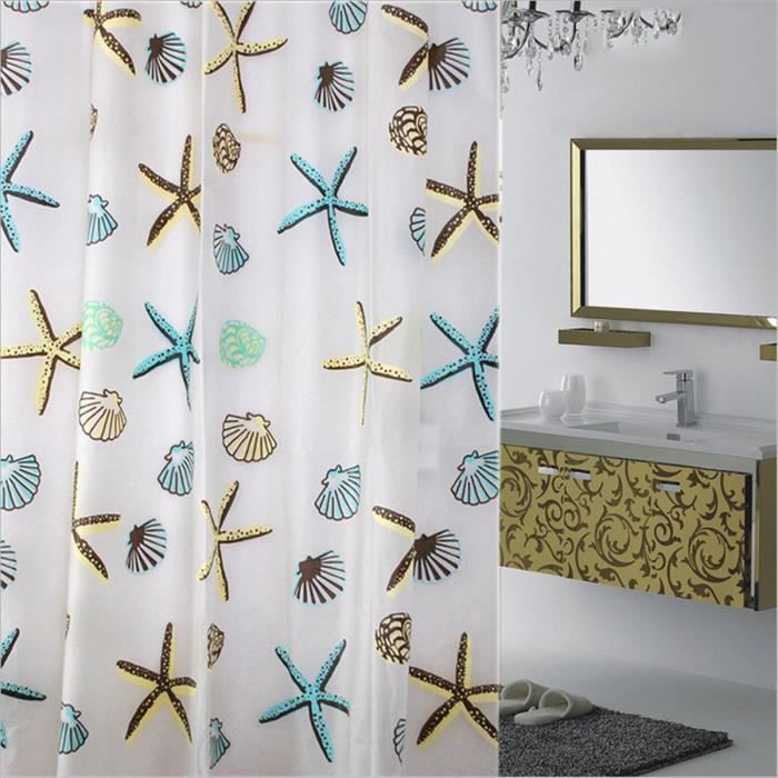 Wallpaper Rideau De Douche Seashell Etoiles De Mer Peva Decoration Salle De Free