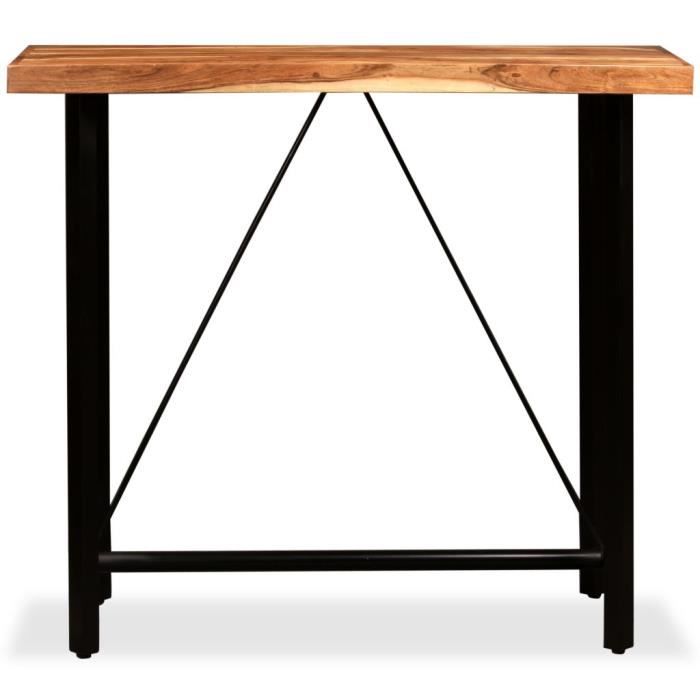 Table De Bar Table De Cuisine Style Industriel Bois Massif De
