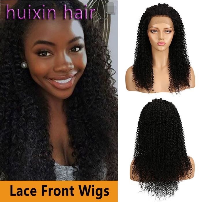 Cheveux En V Sur Le Front Femme 10 Pouces Lace Front Wigs Perruques de cheveux humains bouclés