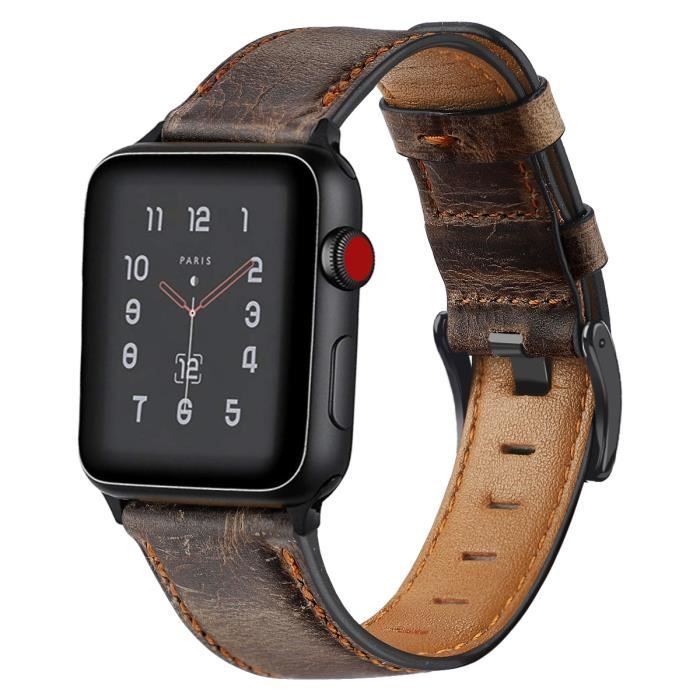 Bracelet apple discount watch 44mm cuir