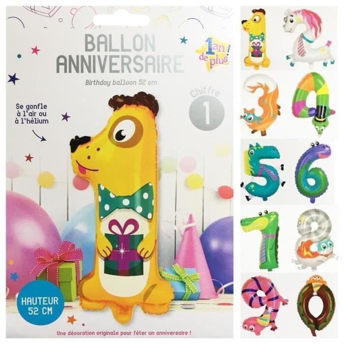 Ballon Anniversaire Forme Chiffre Animal Modele 6 Ans Enfant Helium Fete 041 Achat Vente Ballon Decoratif Cdiscount