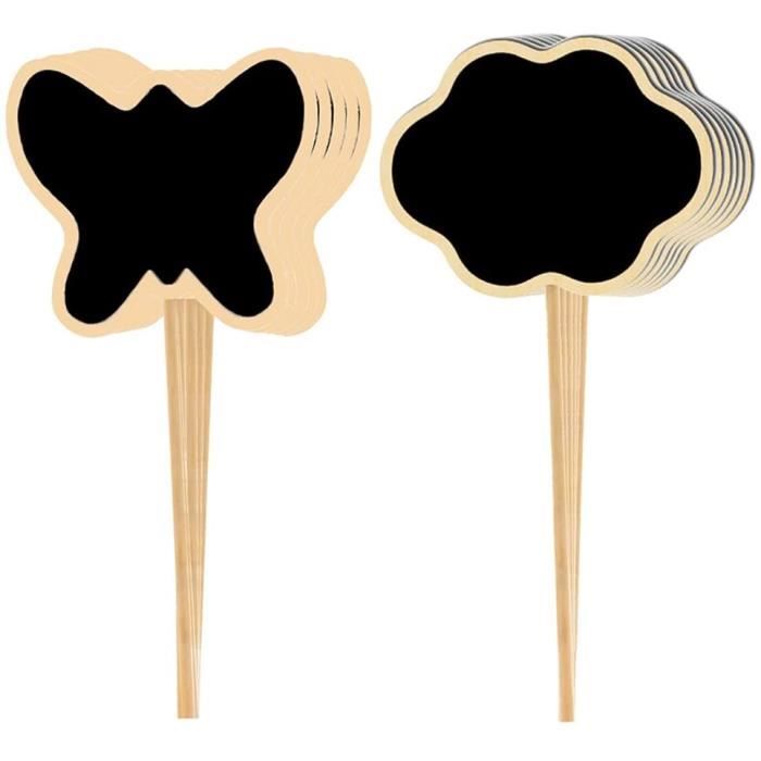 KINGLAKE 20 Étiquettes Jardin En Bois Polygone - Marqueurs Plantes Extérieur Pour Potager Et Fleurs