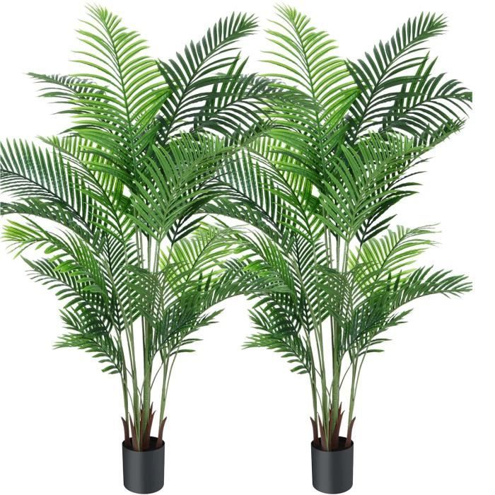 Lot de 2 Plantes Artificielles Deco Areca Palmier 150cm Fausse Plante  Interieur Exterieur en Pot Plastique Salon Balcon Verte Dco - Cdiscount  Maison