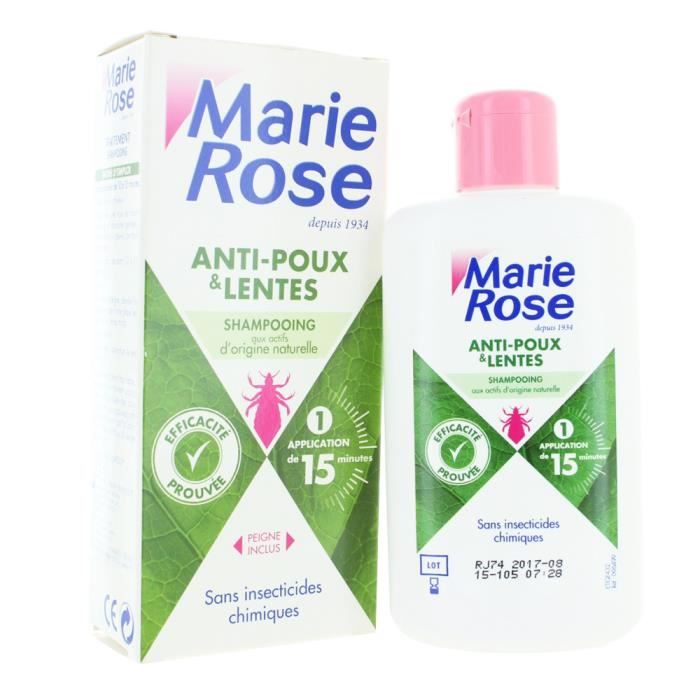Marie Rose Shampooing Poux Et Lentes Aux Actifs Naturels 125ml Cdiscount Puericulture Eveil Bebe
