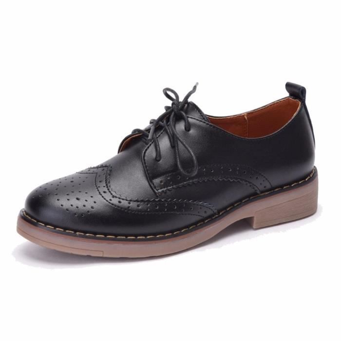 Moonwalker Chaussures de Ville Femme à Lacets en Cuir Derby ... Moonwalker Chaussures de Ville Femme à Lacets en Cuir Derby ...