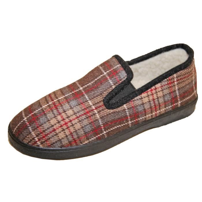 Chaussons Pantoufles Charentaise Fourree Polaire Homme Confortable Pierre Cedric Marron Achat Vente Chausson Pantoufle Cdiscount