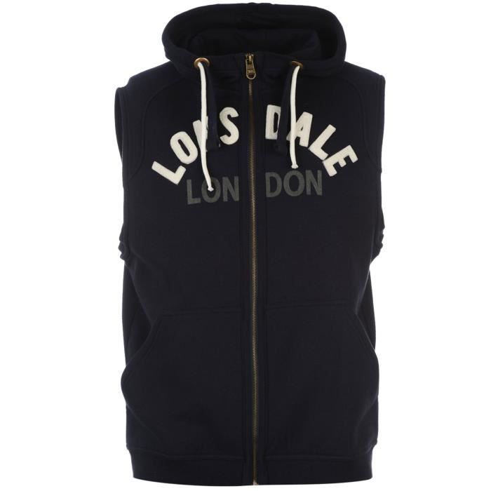 pull capuche sans manche homme