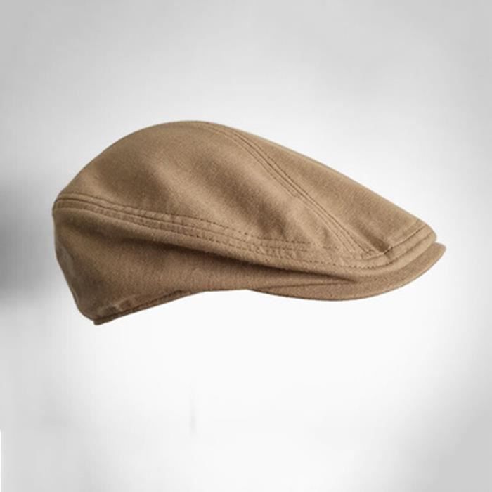Unisexe Homme Femme Béret Chapeau Lin Coton Décontracté Cap Conduite