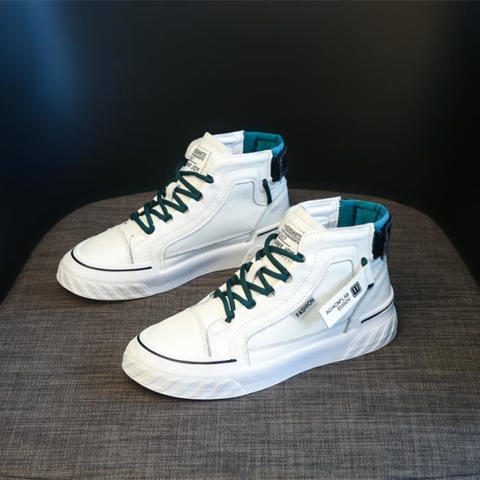 Meilleure Qualite Version Coreenne Du Gateau Eponge Sauvage En Cuir A Semelle Epaisse Chaussures De Sport Blanches Haut De Gamme Achat Vente Chaussures De Sport Femme Pas Cher Cdiscount