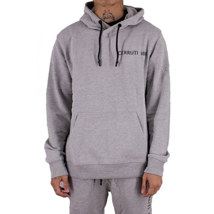 Cerruti 1881 Sweat shirt capuche uni Auxerre Gris Homme Gris