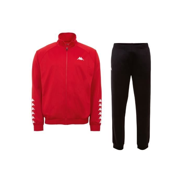 Survetement hot sale kappa rouge
