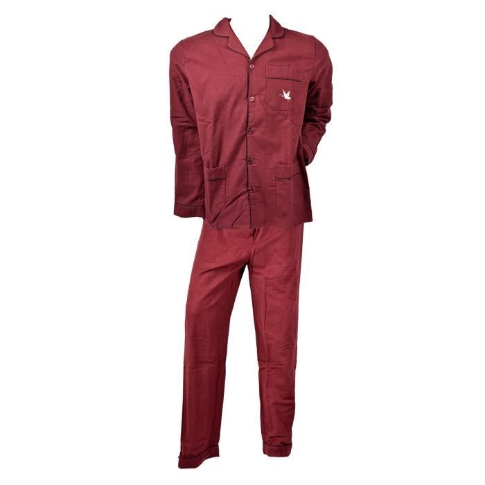 Pyjama Homme Long CHEVIGNON Boutonné Couleurs - PACEY Bordeaux Pacey  bordeaux - Cdiscount Prêt-à-Porter