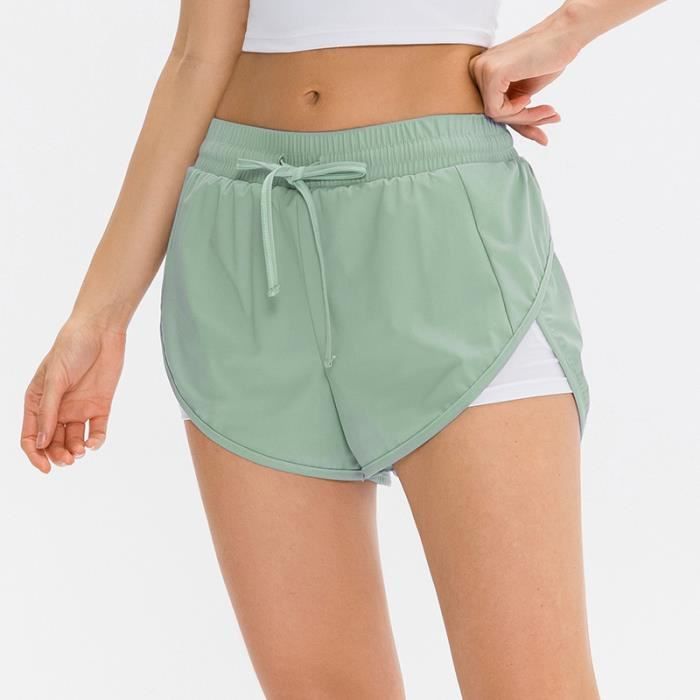 Short de sport femme avec doublure outlet