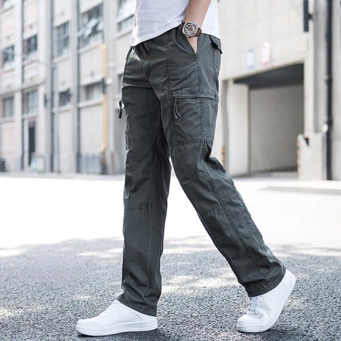 Pantalon cargo homme - grande taille de travail à jambe - FR12SN