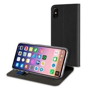 MUVIT Etui folio standard pour smartphone - Noir - Apple Iphone X