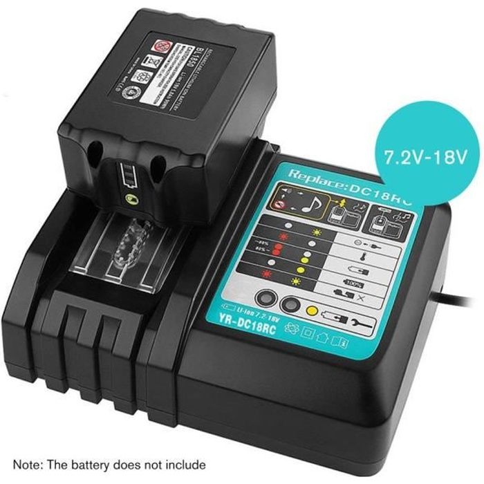 Chargeur de batterie Li-ion pour Makita 14.4V 18V BL1830 BL1430 DC18RC DC18RA Outil électrique