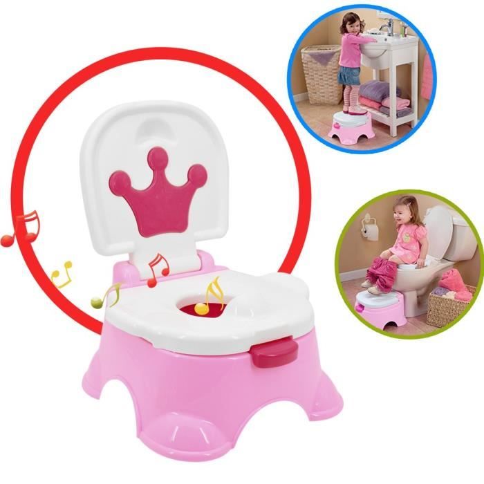 Pot Toilette Musical Bebe Enfant Apprentissage Tiroir Toilette Rose Chaise De Salle De Bain Cdiscount Puericulture Eveil Bebe