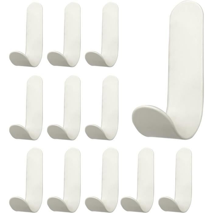 30 Crochets Adhésifs HERKINDNESS - Acier Inoxydable, Charge 100-200g - Pour Salle De Bain, Cuisine