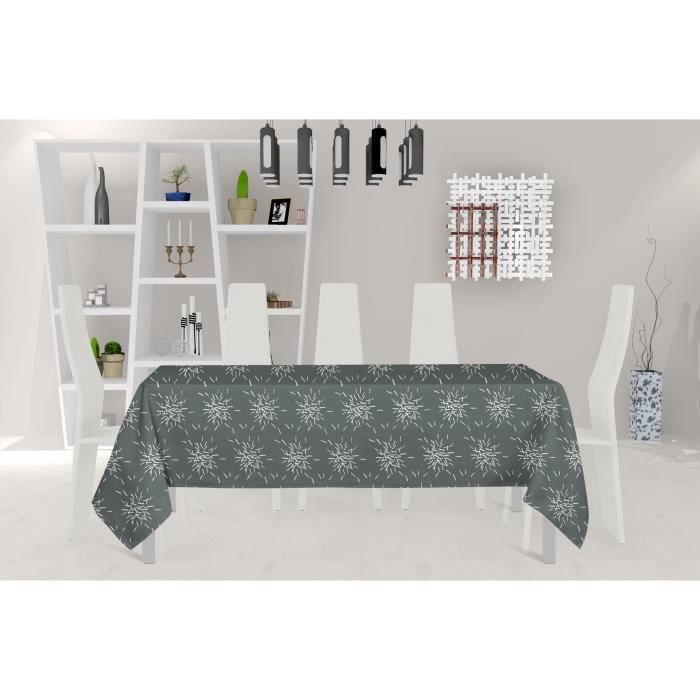 Sous-Nappe PVC Rectangulaire 140x300cm - Protection Table Imperméable Blanche