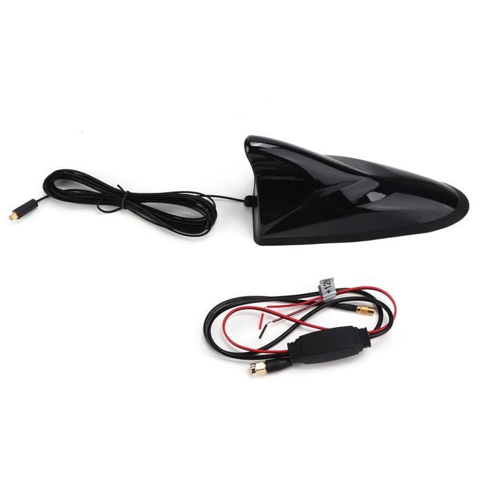 Antenne Aileron De Requin Universelle - Design Sportif Pour Voiture - AM/FM Noir