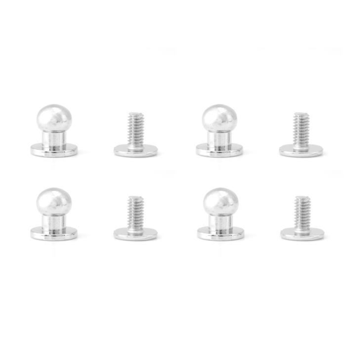 50 Têtes De Clous En Strass 6mm Argent - Perles Clous Punk DIY Pour Vêtements, Sacs, Artisanat