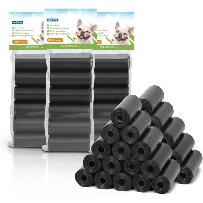 QUETO Sac Crottes Chien Biodégradable - Sac Étanche Avec Poignées