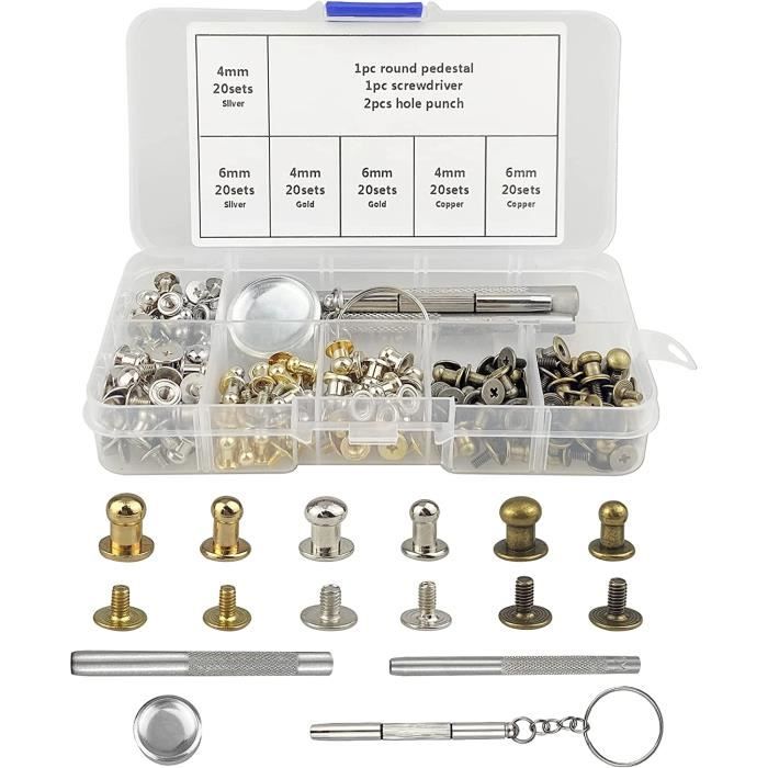 Rivets à tête Ronde, processus de galvanoplastie en Demi-Cercle, Goujons de Rivet Champignon de