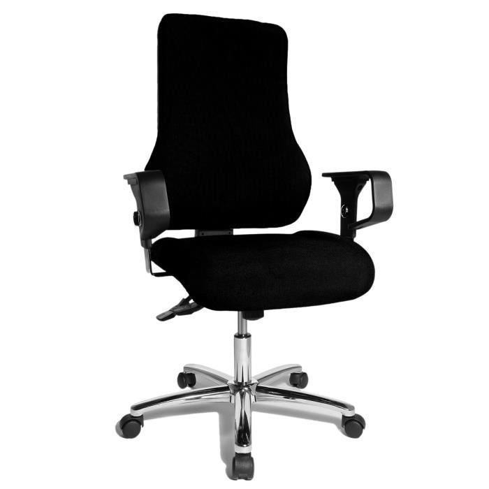 chaise de bureau - topstar - top point sy - tissu - noir - classique - intemporel