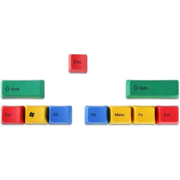 Keycaps Pbt, Set De 10 Keycaps Dye-Sub Custom Keycaps Pour Clavier ...