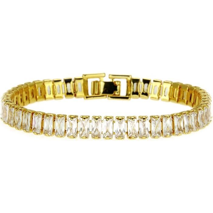Bracelet Chaîne Gourmette Vintage Couleur Or - Signé SARAH COV B4379 - Occasion