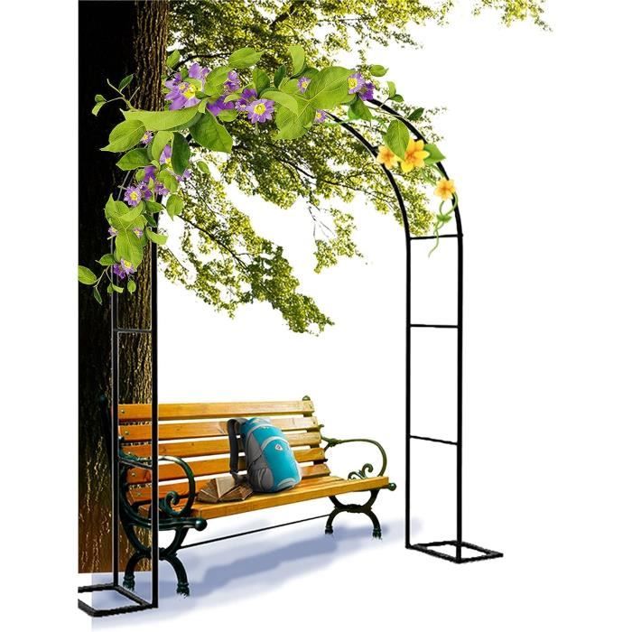 Arche De Jardin En Métal Pour Plantes Grimpantes Treillis De Jardin En Arc Avec 6 Pieds Exterieur 167x37x240cm Arche Decorative Blanc Maison Chic 85132282