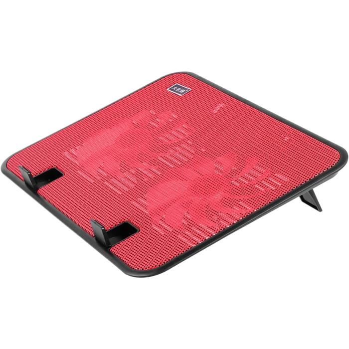 Duronic LC4 Refroidisseur Pour Ordinateur Portable | 5 Ventilateurs | Hauteur Ajustable | Ports USB | LED RGB
