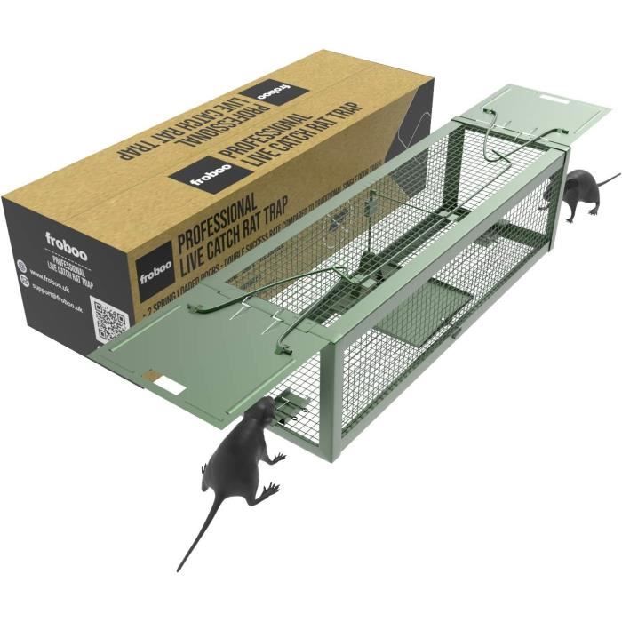 Praknu Piège à Rats Vivante 41 Cm - XXL Piège Loir - Respectueux Des Animaux & Réutilisable - Prêt À L'emploi - Intérieure Et Extérieure