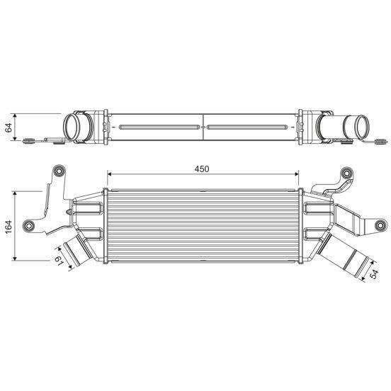 Intercooler échangeur psa c crosser 4007 - VALEO - 818370