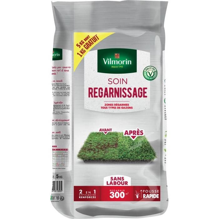 gazon soin regarnissage universel 5kgs dont 1 kg gratuit cdiscount jardin