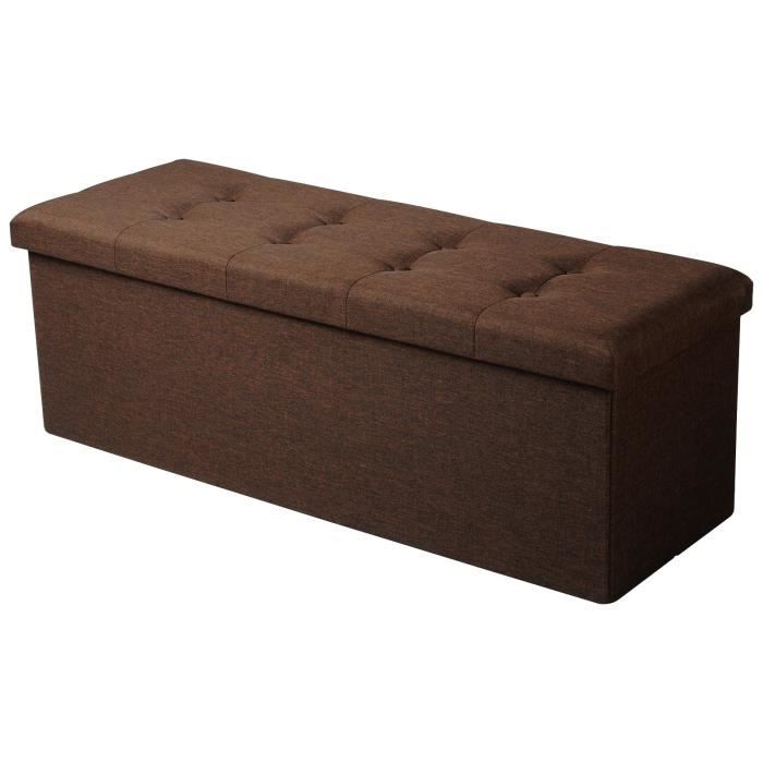 Pouf De Rangement Rectangulaire En Velours Avec Assise Rabattable - Pieds En Bois, Compartiment De Rangement - Beige, Idéal Pour Chambre Ou Salon